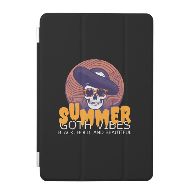 skull summer hat iPad mini cover (Front)