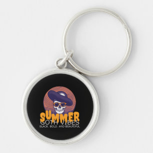 skull summer hat keychain