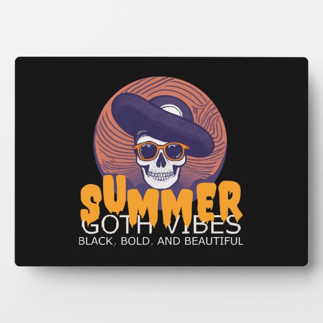 skull summer hat plaque (Front)