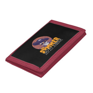 skull summer hat trifold wallet