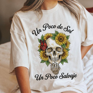 Skull Sunflower Butterfly Middle Finger Tri-Blend Shirt