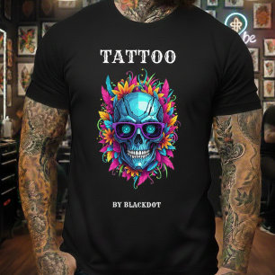 Skull Sunglasses Tattoo Studio Tattoo Artist T-Shirt
