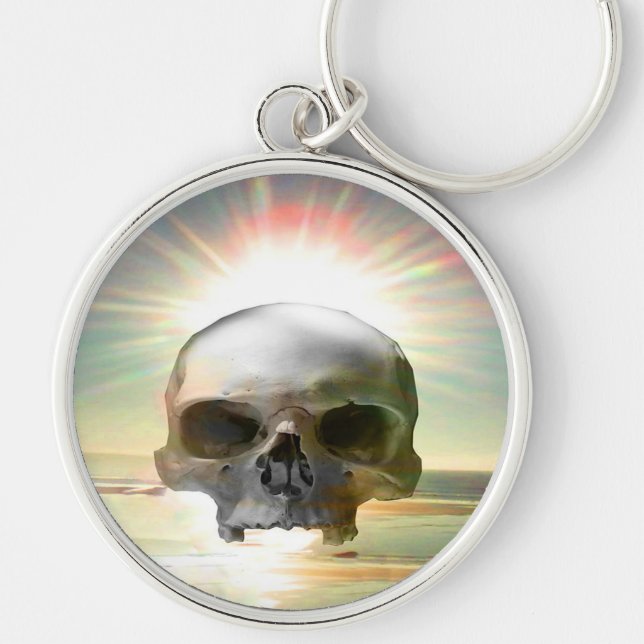 Skull Sunset Keychain (Front)