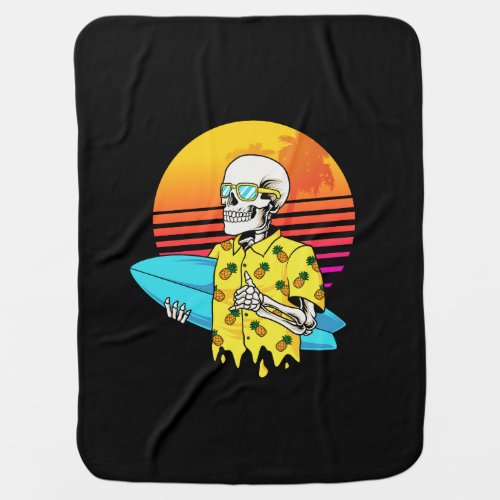 skull_surfer baby blanket
