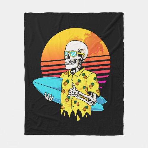 skull_surfer fleece blanket