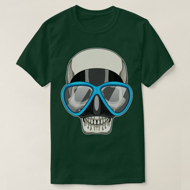 Skull Swimming Swimming goggles T-Shirt (Design Front)