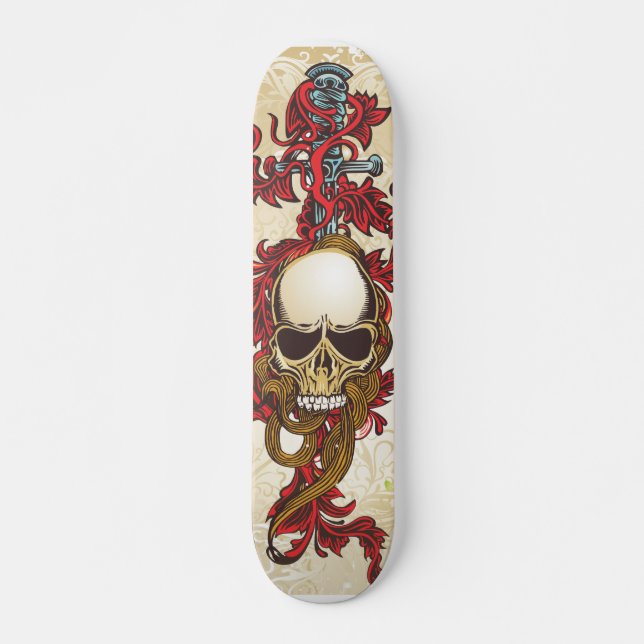 Skull Sword Skateboard Deck (Front)