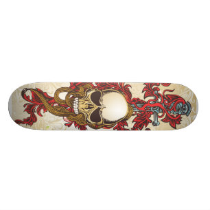 Skull Sword Skateboard Deck