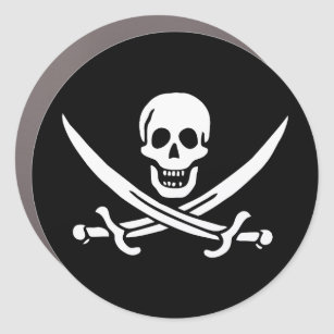 Skull & Swords Pirate flag of Calico Jack Car Magnet