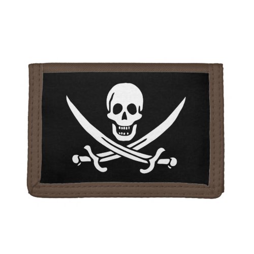 Skull  Swords Pirate flag of Calico Jack Trifold Wallet