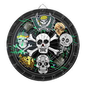 Skull Target Dartboard With Darts