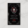 Skull Tarot Design Black Business Card