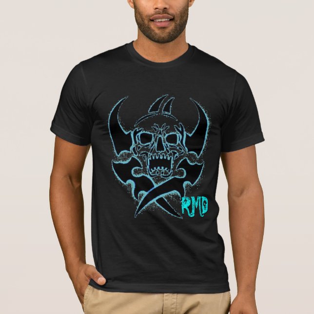 Skull Tattoo Custom Initials T-Shirt (Front)