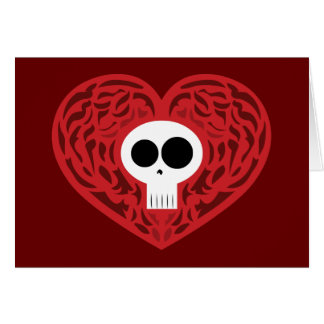 Skull Tattoo Heart Cards