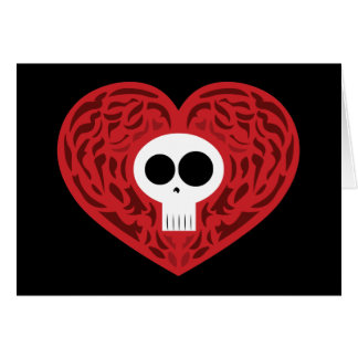 Skull Tattoo Heart Cards