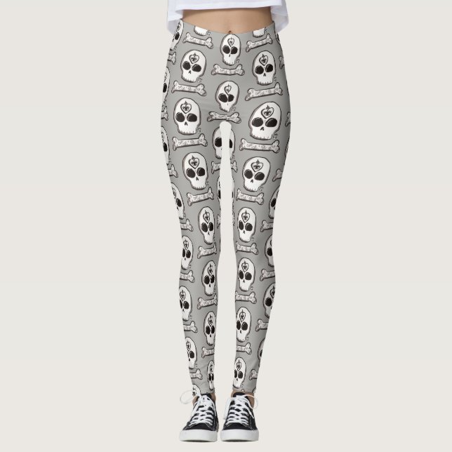 Skull Tattoo Leggings (Front)