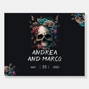 Skull Tattoo Rock and Roll Gothic Wedding Foam Board