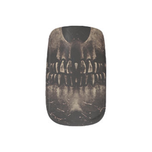 Skull Teeth Halloween Motif Print  Minx Nail Art