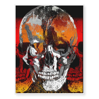 Skull temporary tattoo