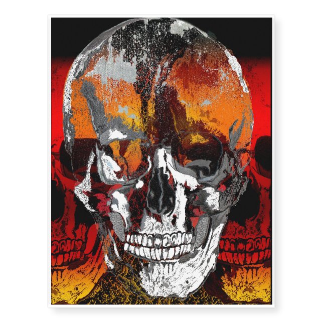 Skull temporary tattoo (Front)