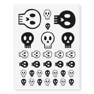 Skull Temporary Tattoos