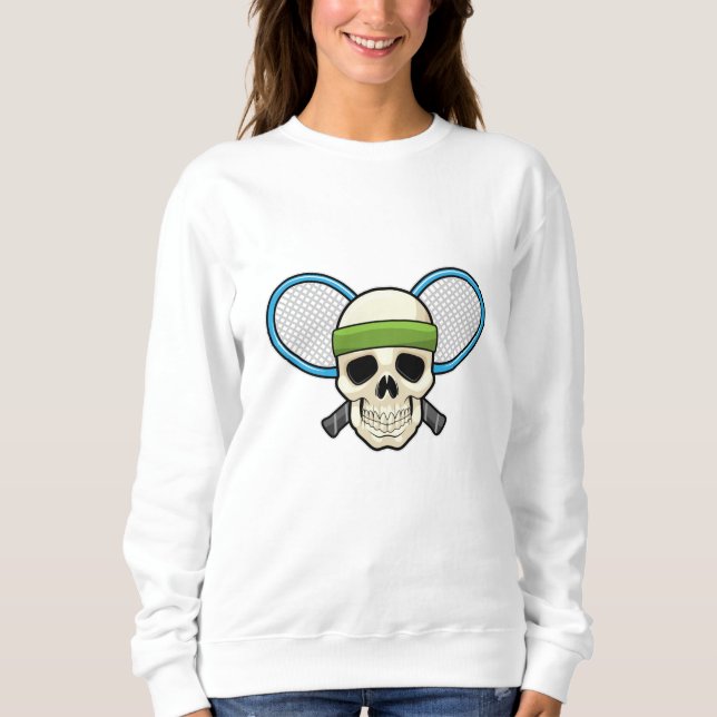 Skull Tennis Tennis racket Sweatshirt (Front)