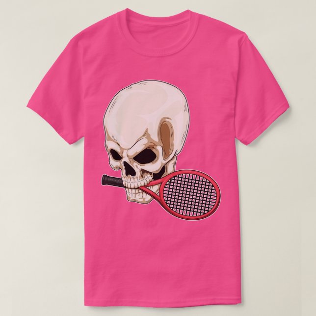Skull Tennis Tennis racket T-Shirt (Design Front)