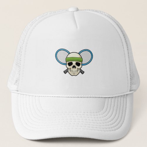 Skull Tennis Tennis racket Trucker Hat