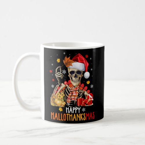 Skull Thankgiving Pumpkin Fall Skull Happy Halloth Coffee Mug
