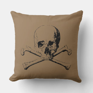 Skull & the Bones Throw Pillow