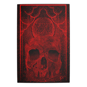 skull The World Metal Print