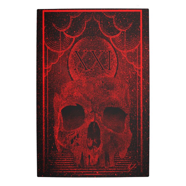 skull The World Metal Print (Front)