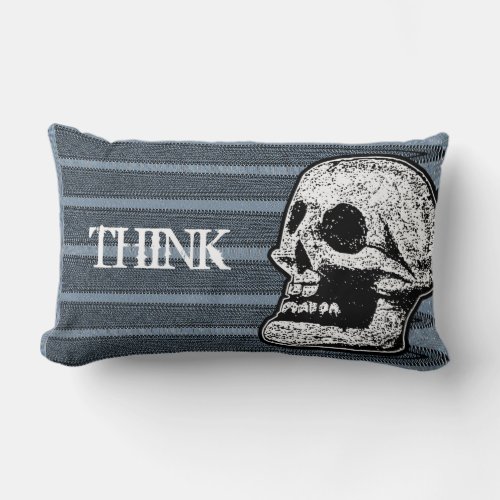 Skull_ Think  2 Lumbar Pillow