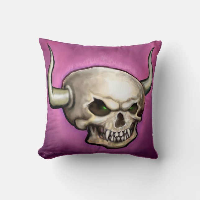 Skull Throw Pillow (Front)