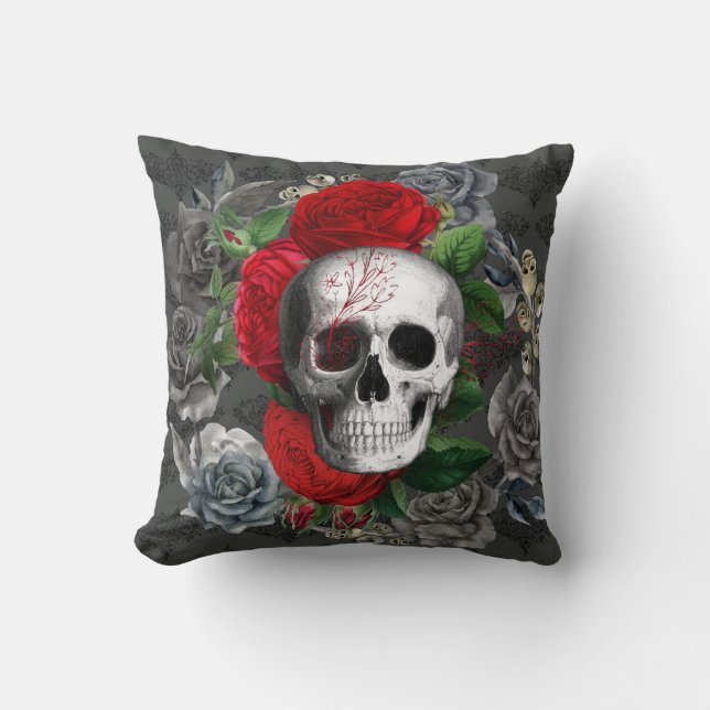 Skull Throw Pillow (Front)