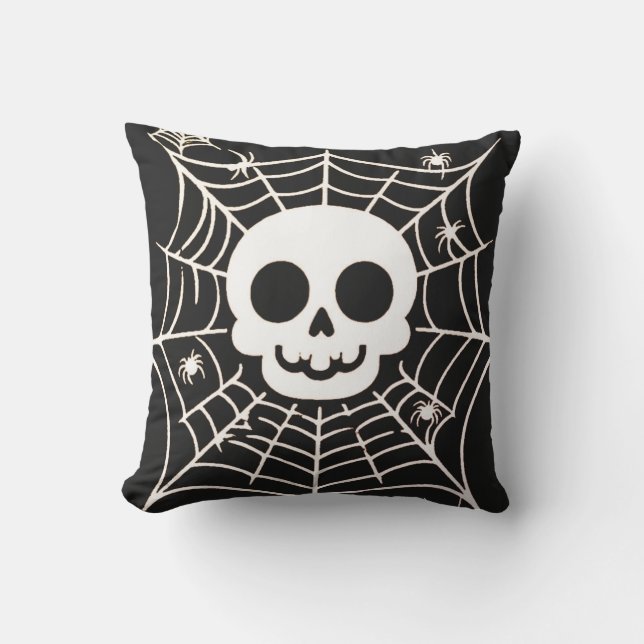 skull throw pillow (Front)