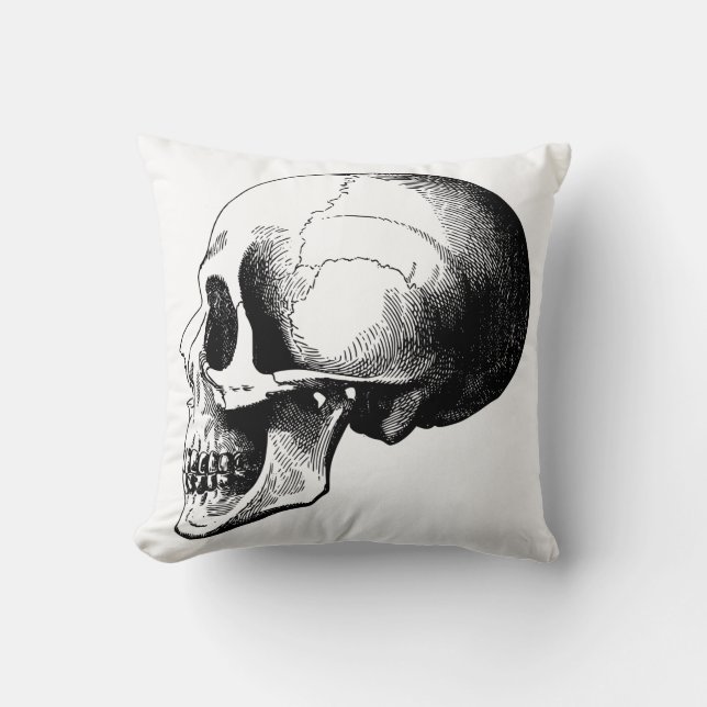 Skull Throw Pillow (Front)