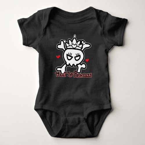 Skull Tiara Baby Bodysuit