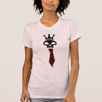 Skull Tie Red Women's T-shirt by Method77 at Zazzle
