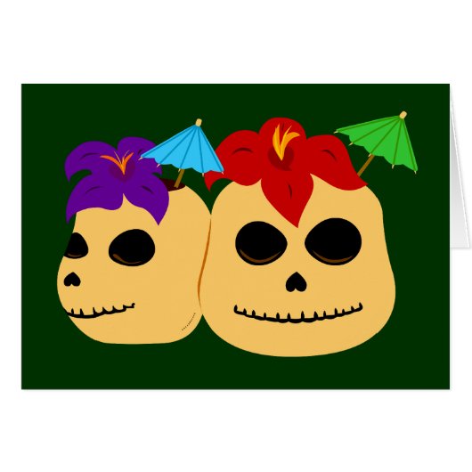 Skull Tiki Mugs Cards (Front Horizontal)