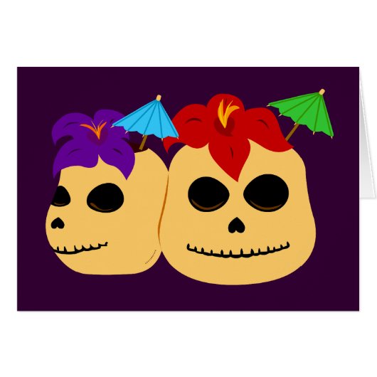 Skull Tiki Mugs Cards (Front Horizontal)