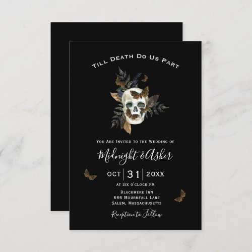 Skull Till Death Do Us Part Wedding Invitation