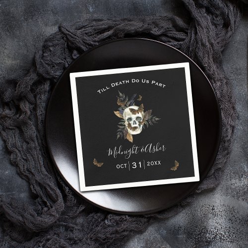  Skull Till Death Do Us Part Wedding Napkins