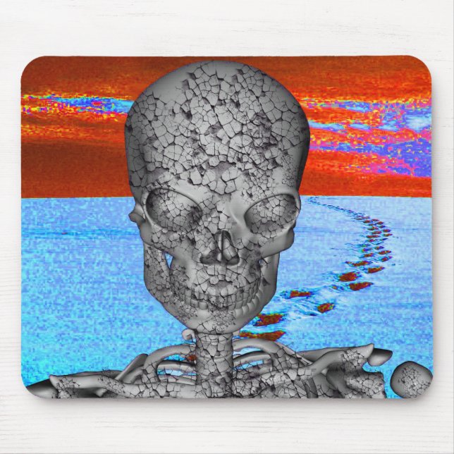 Skull Time Traveler Mouse Pad (Front)