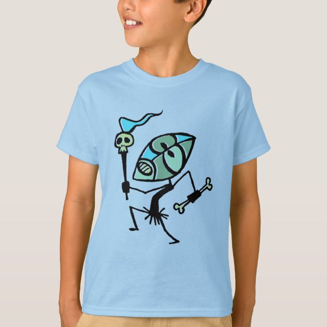 Skull Torch Tiki Dancer shirt by Tiki tOny (Front)