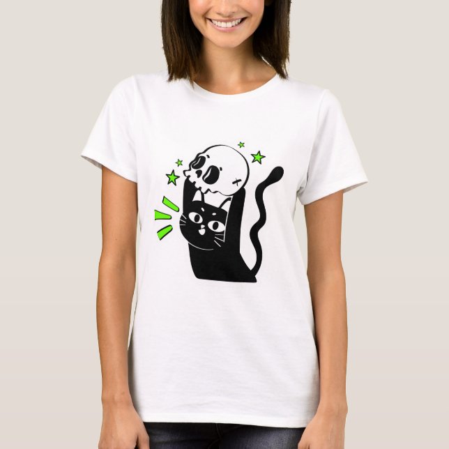 Skull Toss Kitty Tee (Front)