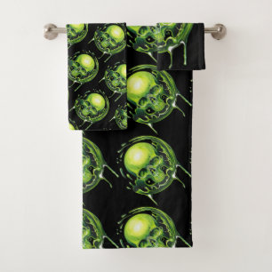 skull Toxic splash Bath Towel Set