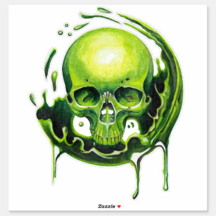 skull Toxic splash Sticker