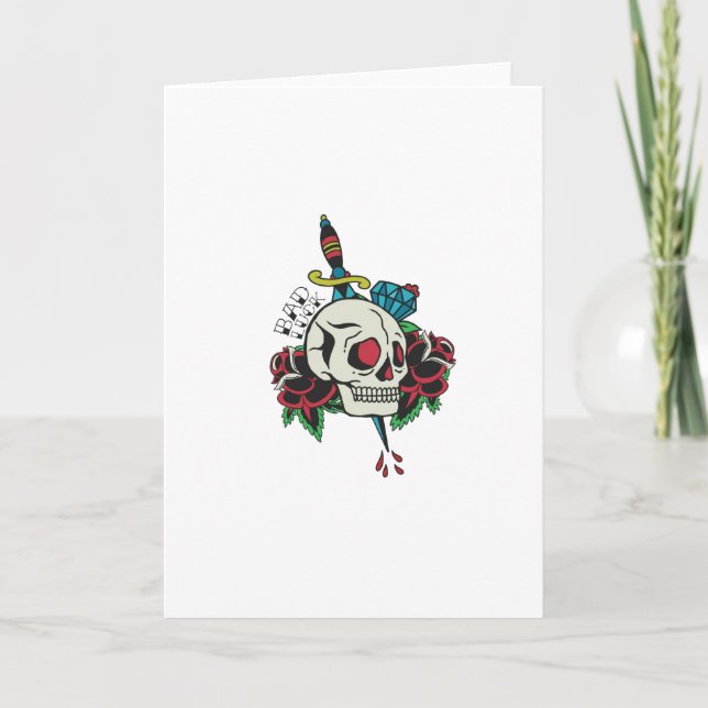Skull Traditional Tattoo Card (Front)