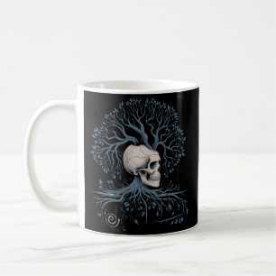 Skull Tree of Life Gothic Nature Art Coffee Mug